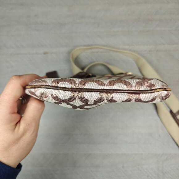 Coach Parker Signature Swingpack Canvas Crossbody Bag in Rose Gold - Picture 6 of 10